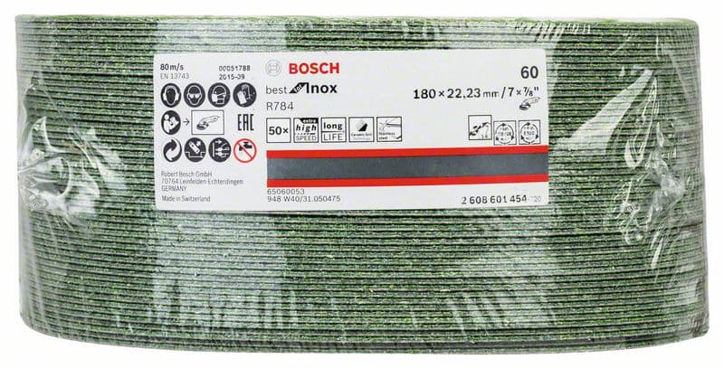 Bosch brusni fiber disk R784, Best for Inox 180 mm, 22,23 mm, 60 - 2608601454 - slika 2