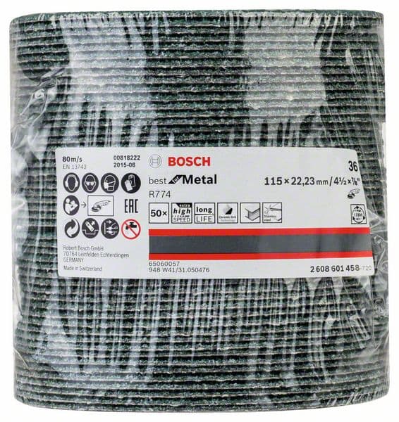 Bosch brusni fiber disk R774, Best for Metal 115 mm, 22,23 mm, 36 - 2608601458 - slika 2