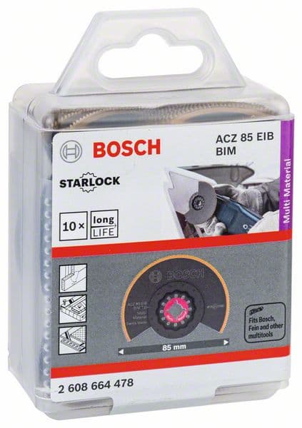 Bosch BIM-TiN segmentni list testere ACZ 85 EIB Multi Material 85 mm - pakovanje od 10 komada - 2608664478 - slika 2