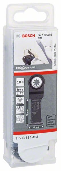 Bosch BIM list testere za uranjanje PAIZ 32 APB Wood and Metal 60 x 32 mm - pakovanje od 10 komada - 2608664493 - slika 2