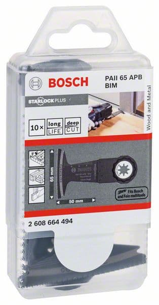 Bosch BIM list testere za uranjanje PAII 65 APB Wood and Metal 50 x 65 mm - pakovanje od 10 komada - 2608664494 - slika 2