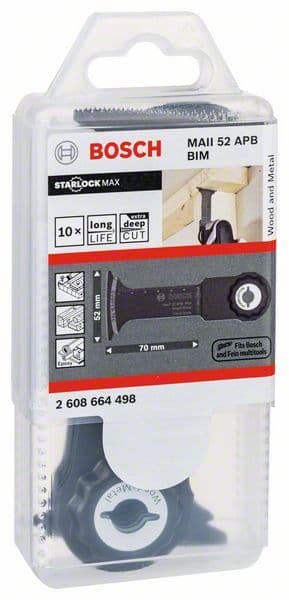 Bosch BIM list testere za uranjanje MAII 52 APB Wood and Metal 52 x 70 mm - pakovanje od 10 komada - 2608664498 - slika 2