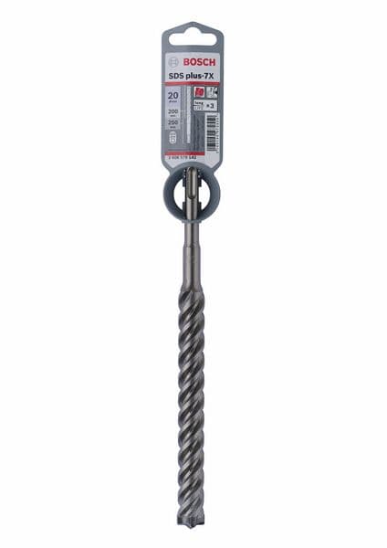 Burgija za udarne bušilice SDS plus-7X 20 x 250 Bosch 2608579142, 20 x 200 x 250 mm