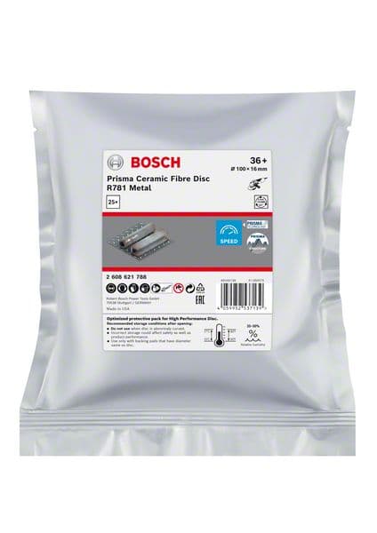 Bosch EXPERT Prisma Ceramic fiber disk R781, za metal, 100mm, granulacija 36, pakovanje 25 komada, 2608621788 - slika 2