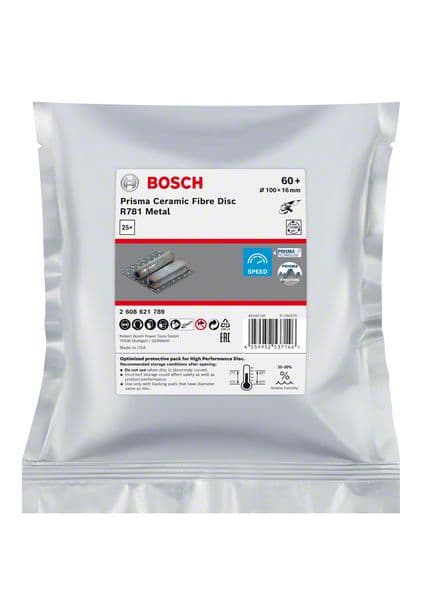 Bosch EXPERT Prisma Ceramic fiber disk R781, za metal, 100mm, granulacija 60, pakovanje 25 komada, 2608621789 - slika 2
