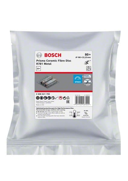 Bosch EXPERT Prisma Ceramic fiber disk R781, za metal, 180mm, granulacija 80, pakovanje 25 komada, 2608621799 - slika 2