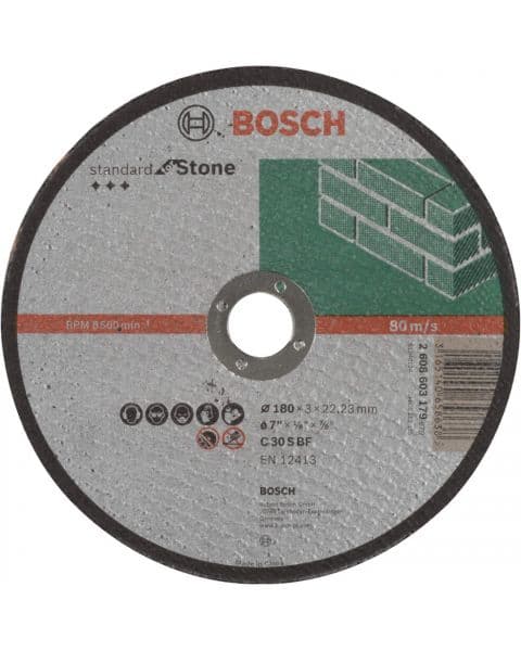 Bosch rezna ploča ravna Standard for Stone C 30 S BF, 180 mm, 22,23 mm, 3,0 mm - 2608603179