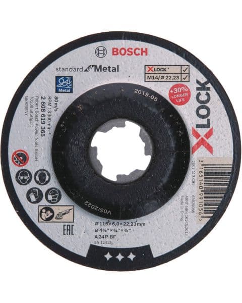 Bosch X-LOCK Standard for Metal brusna ploča izvijena 115 x 6 mm - 2608619365