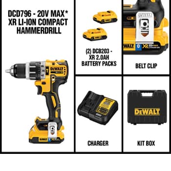 DeWalt DCD795D2 aku udarna bušilica - odvijač, 2x2.0Ah - slika 9