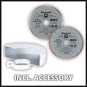 Einhell TE-AG 125 CE Kit ugaona brusilica set, 1.100W - slika 9