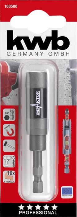  KWB 49100500 Impaktor magnetni držač nastavaka, 1/4" HEX ISO1173 E6.3 - slika 2