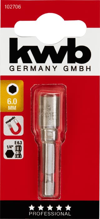  KWB 49102706 nasadni ključ 6 mm, magnet, E6.3, šestougaoni prihvat - slika 2