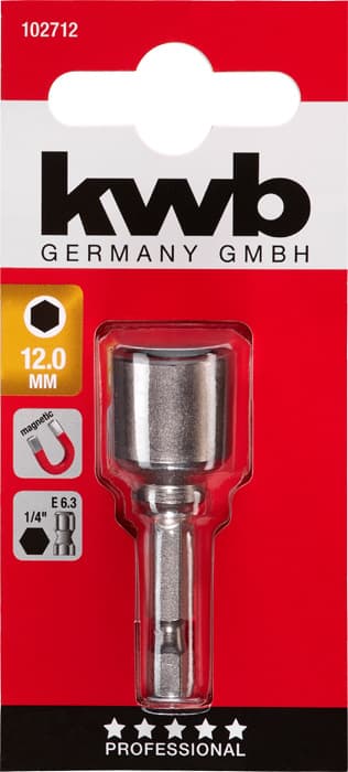  KWB 49102712 nasadni ključ 12 mm, magnet E6.3, šestougaoni prihvat - slika 2