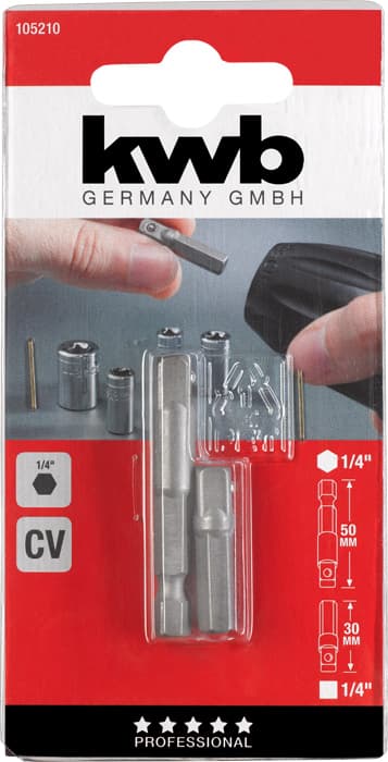 KWB 49105210 set adaptera na 1/4", 30 mm, 50 mm - slika 3