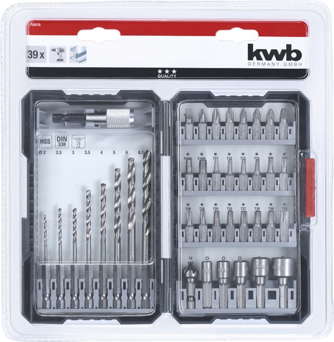  KWB 49108910 Set bitova i burgija, 39 delova - slika 2