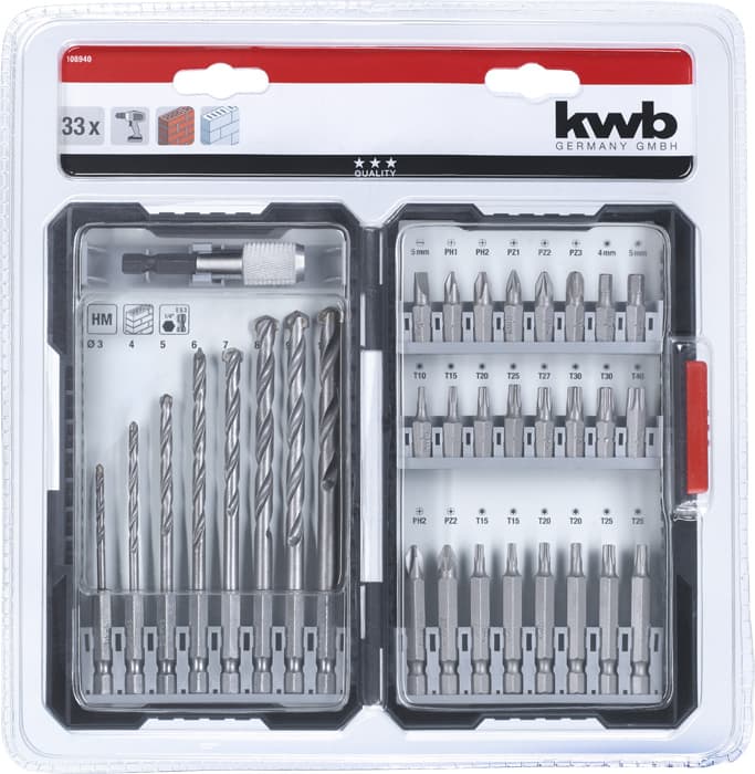  KWB 49108940 S-Box set bitova i burgija, 33 dela - slika 2