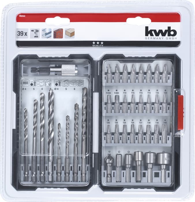  KWB 49108960 set univerzalnih burgija i bitova, 39 delova - slika 2