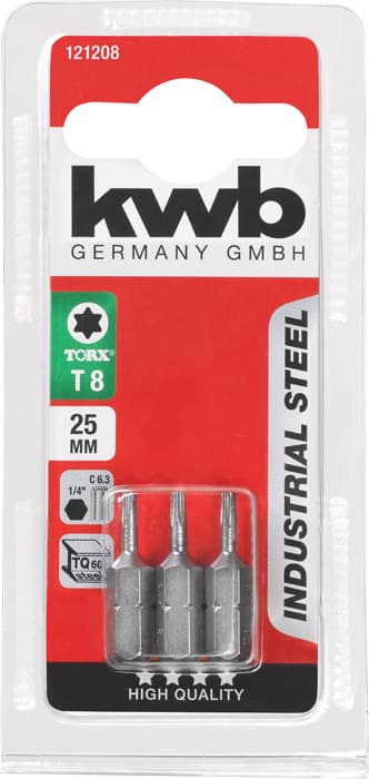  KWB 49121208 3 bita 25 mm Torx 8 SB - slika 3