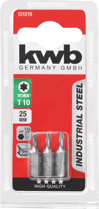  KWB 49121210 3 bita 25 mm Torx 10 SB - slika 3