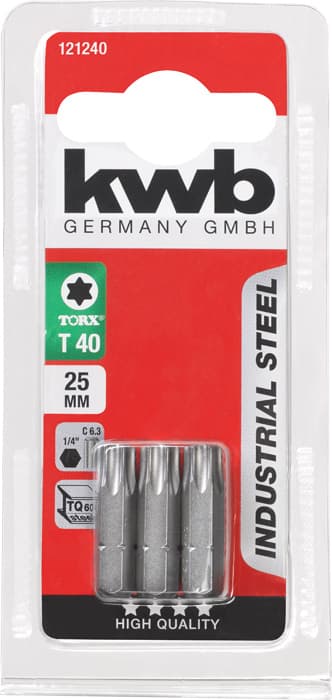  KWB 49121240 3 bita 25 mm Torx 40 SB - slika 3