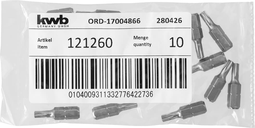  KWB 49121260 bit 25 mm Torx 20 LS - slika 3