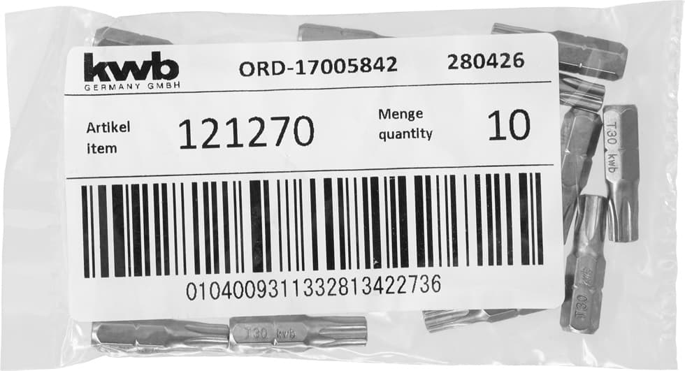  KWB 49121270 bit 25 mm Torx 30 LS - slika 3