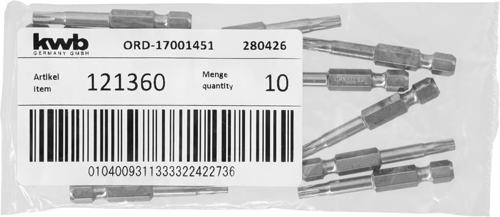  KWB 49121360 bit 50 mm Torx 20 LS - slika 3
