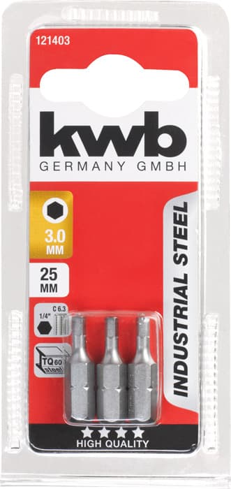  KWB 49121403 3 bita 25 mm šestougaoni prihvat 3,0 mm SB - slika 3