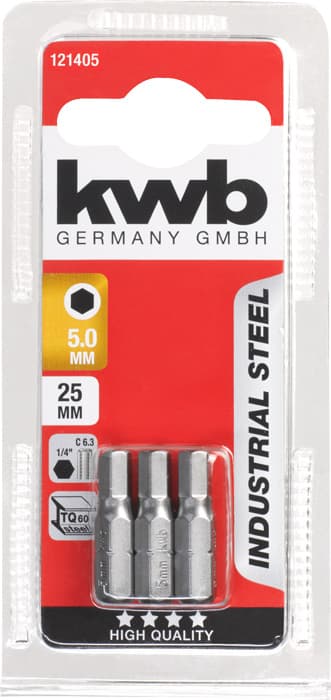  KWB 49121405 3 bita 50 mm Torx 20 SB, šestougaoni prihvat - slika 3