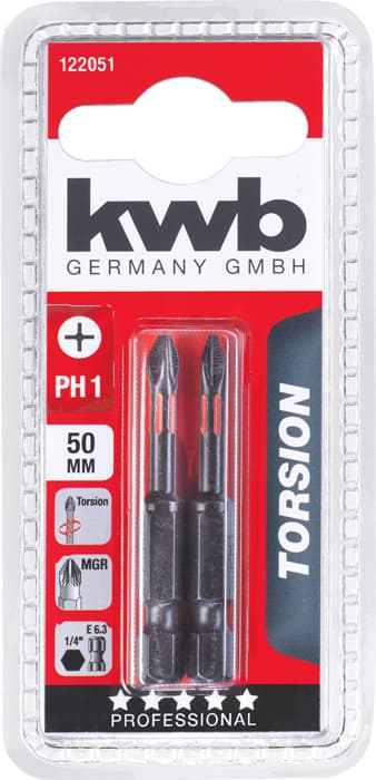  KWB 49122051 2 bita 50 mm PH 1 Torsion - slika 2