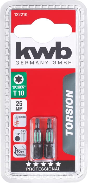  KWB 49122210 2 bita 25 mm Torx 10 Torsion - slika 2