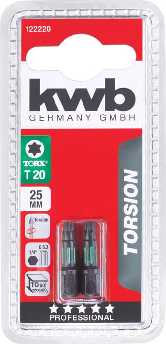  KWB 49122220 2 bita 25 mm Torx 20 Torsion - slika 2