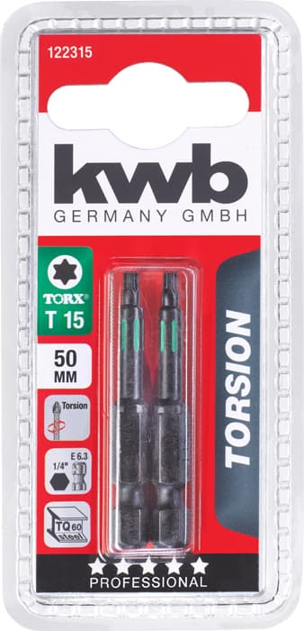  KWB 49122315 2 bita 50 mm Torx 15 Torsion - slika 2