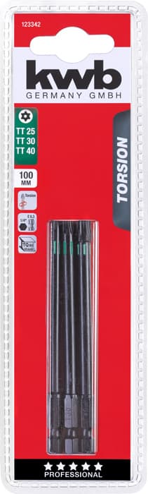 KWB 49123342 3 bita 100 mm TT set 2 Torsion - slika 3