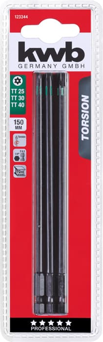  KWB 49123344 3 bita 150 mm TT set 2 Torsion - slika 3