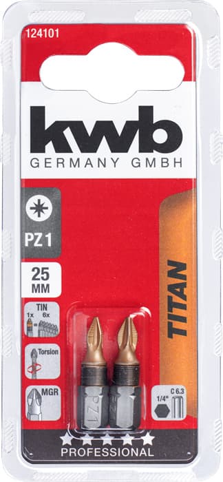  KWB 49124101 2 bita 25 mm PZ 1 Titan SB - slika 2
