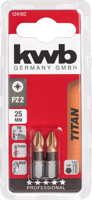  KWB 49124102 2 bita 25 mm PZ 2 Titan SB - slika 2