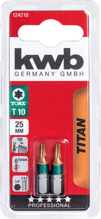  KWB 49124210 2 bita 25 mm Torx 10 Titan SB - slika 2