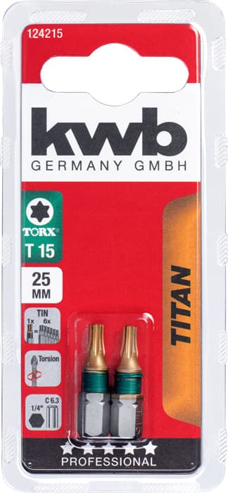  KWB 49124215 2 bita 25 mm Torx 15 Titan SB - slika 2