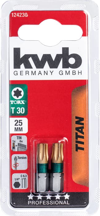  KWB 49124230 2 bita 25 mm Torx 30 Titan SB - slika 2
