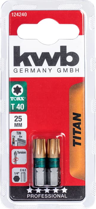  KWB 49124240 2 bita 25 mm Torx 40 Titan SB - slika 2