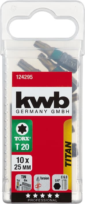  KWB 49124295 10 bita 25 mm Torx 20 Titan SB - slika 3