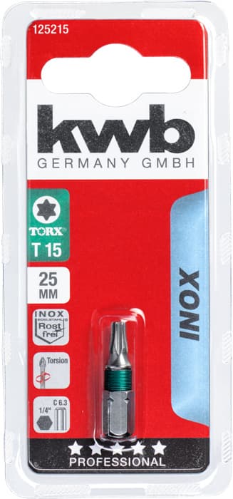  KWB 49125215 bit 25 mm Torx 15 Inox SB - slika 2