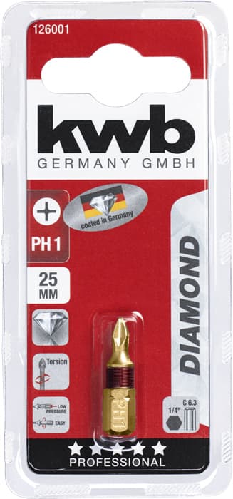  KWB 49126001 bit 25 mm PH 1 dijamantski SB - slika 2