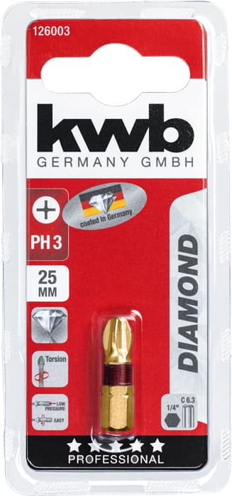  KWB 49126003 bit 25 mm PH 3 dijamantski SB - slika 2