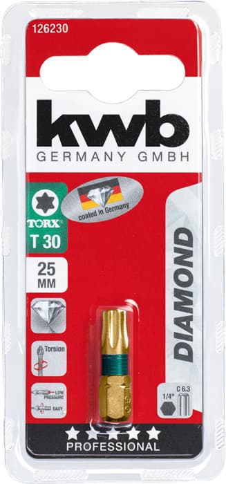  KWB 49126230 bit 25 mm Torx 30 dijamantski SB - slika 2