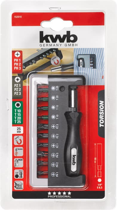  KWB 49152010 Bit Box Torsion set bitova, PH-PZ-T 12 komada - slika 2