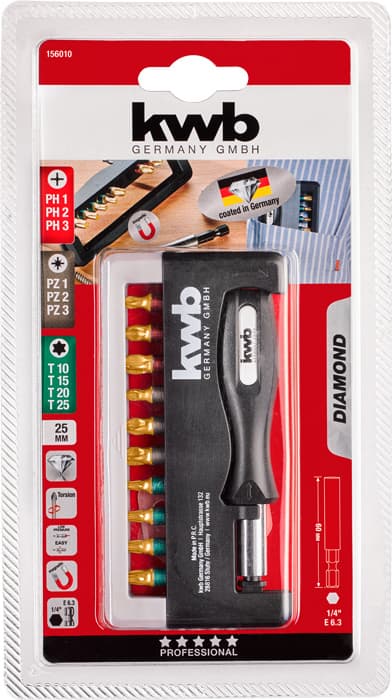  KWB 49156010 Bit Box set bitova dijamantski, 12 delova - slika 2