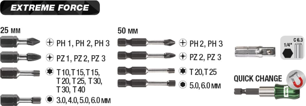  KWB 49165510 set bitova, 28 delova, sa kukom za kaiš - slika 2