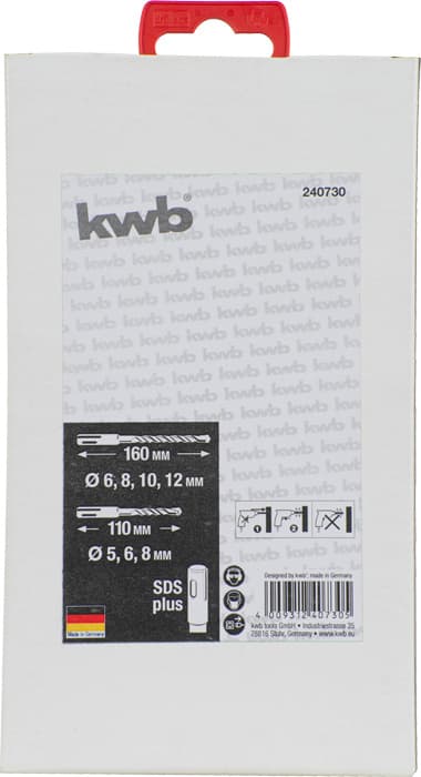  KWB 49240730 HB44 SDS plus set burgija 7/1 | 50/110 5/6/8, 100/160 6-12 - slika 3